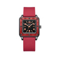 REBIRTH Women's Quartz Watch – Square Dial & Silicone Band Women's Quartz Watch Nixie Red