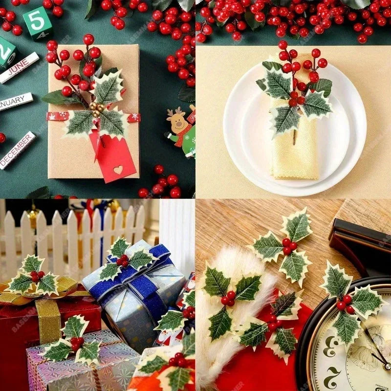 10 Pcs Holly Fruit Christmas Tree Hanging Decorations Set Christmas Tree Ornament Nixie