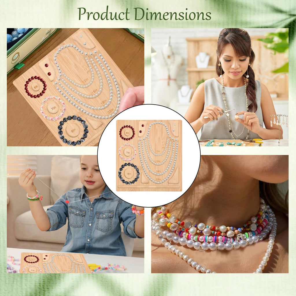 Bamboo Bead Board – DIY Jewelry Making Beading Tray Organizer Beading Tray Board Nixie