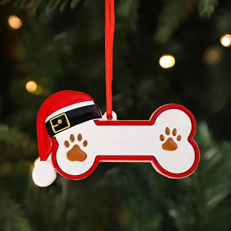 Acrylic Dog Bone Christmas Ornament – Pet Gift Decoration Christmas Ornament Nixie