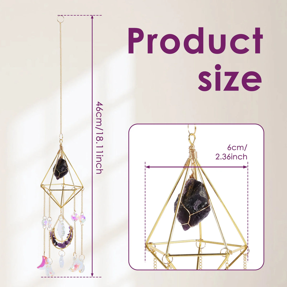 Hanging Crystal Suncatcher for Window & Garden Décor Crystal Suncatcher Nixie