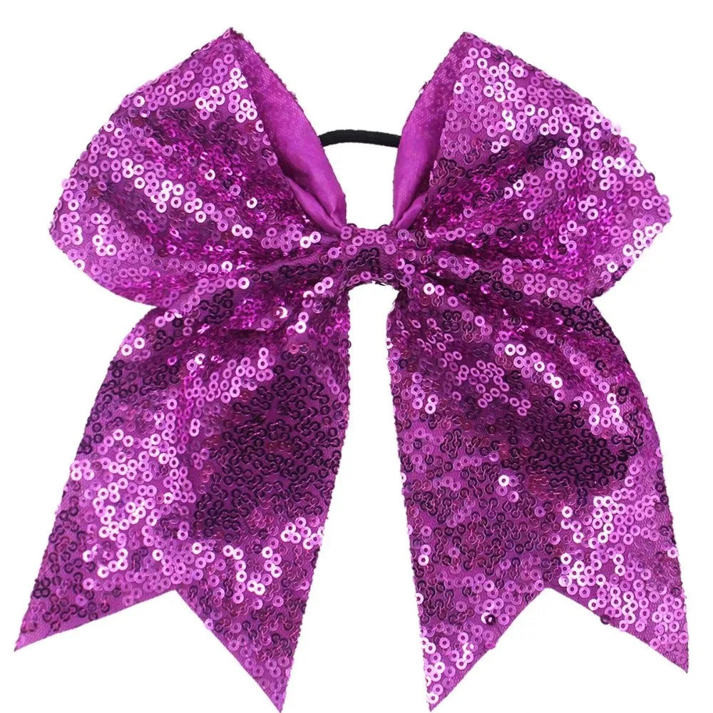 Sparkly Glitter Sequin Dovetail Bows Elastic Hair Ties for Girls
