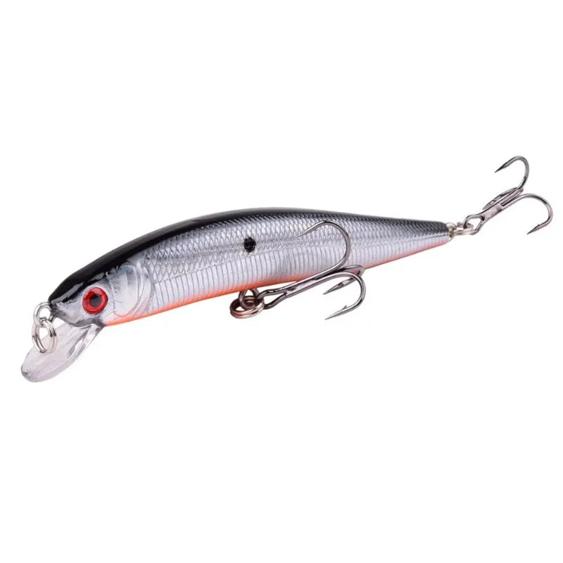 Floating Minnow Fishing Lure 3D Eyes Crankbait 10cm Hard Bait Fishing Lure Nixie