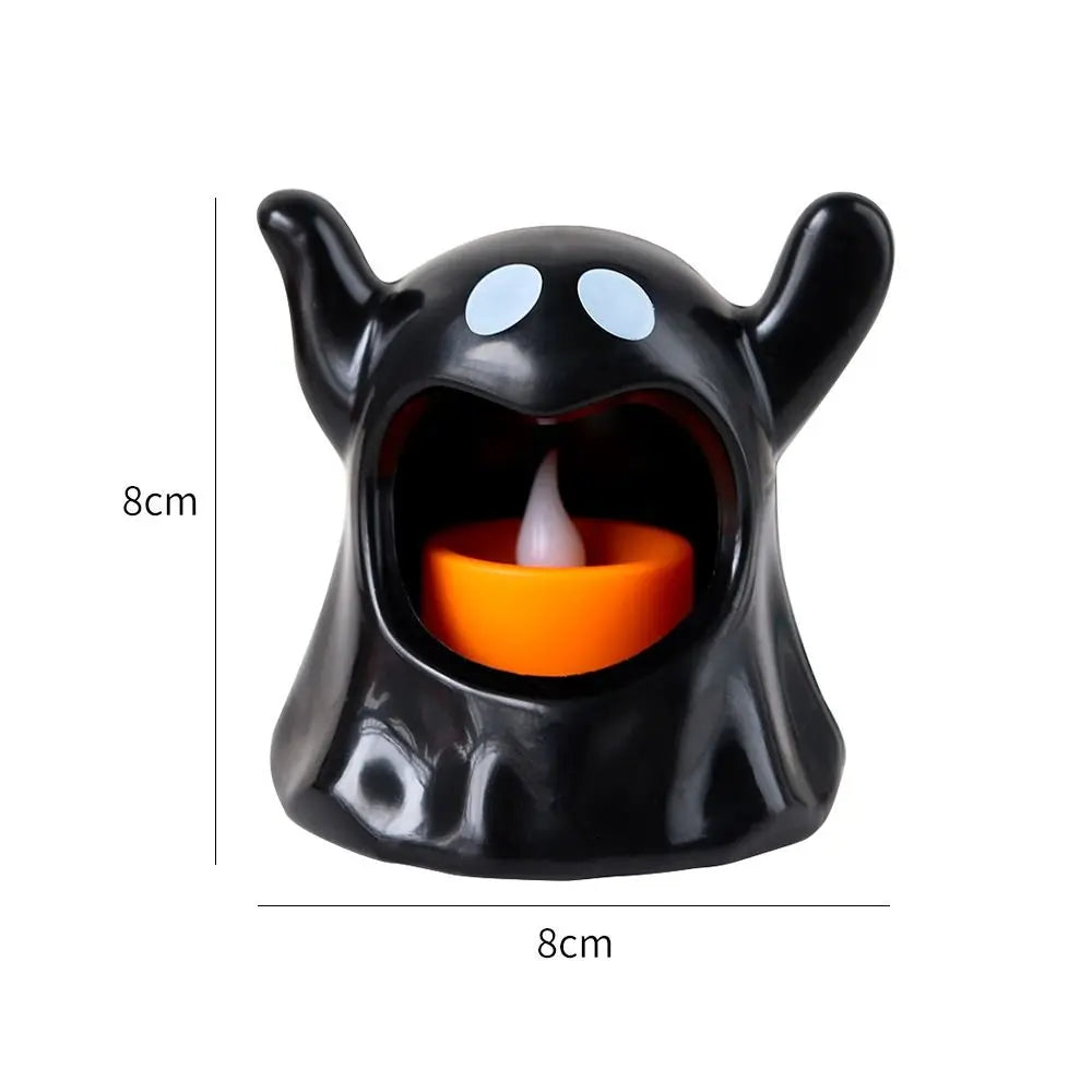 Halloween LED Electronic Candle Lights – Spooky Décor Pair