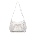 Japanese Minimalist Striped Canvas Dumpling Shoulder Bag