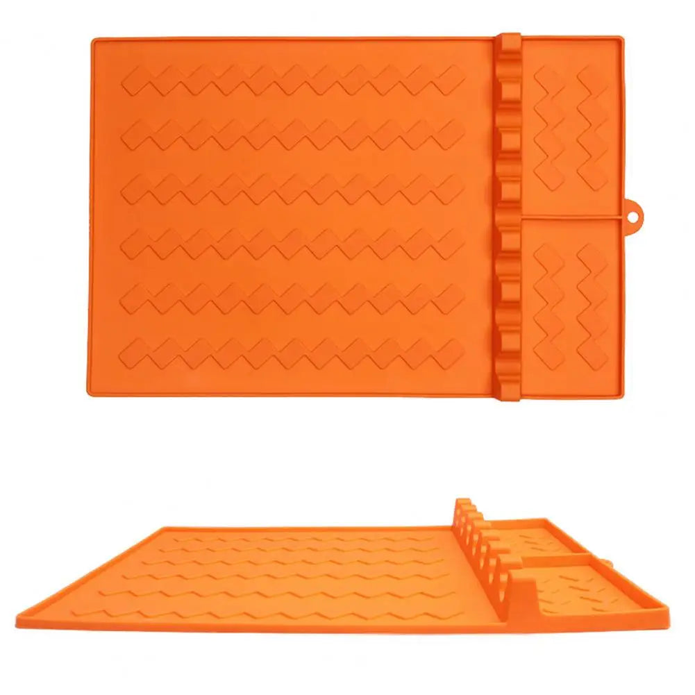 Food-Grade Silicone BBQ Grill Mat – Non-Slip Spatula Holder Silicone Grill Mat Nixie