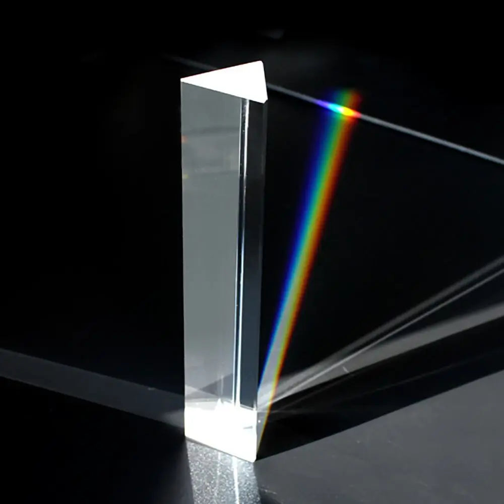 Crystal Glass Triangular Prism – Rainbow Optical Refraction Optical Glass Prism Nixie