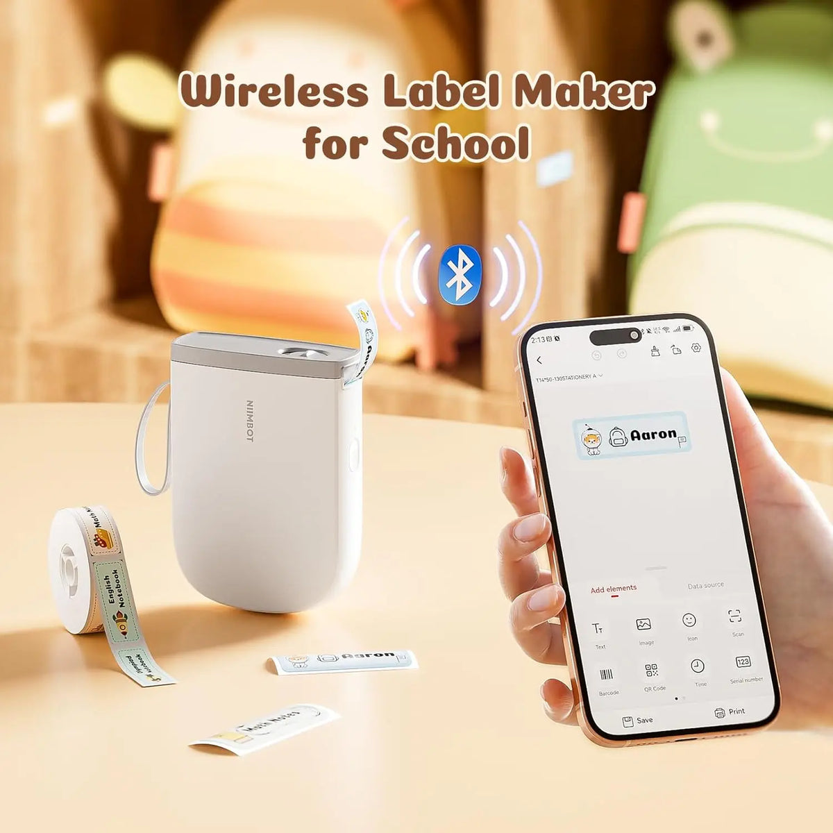 Niimbot D11H Portable Bluetooth Thermal Label Printer 300DPI