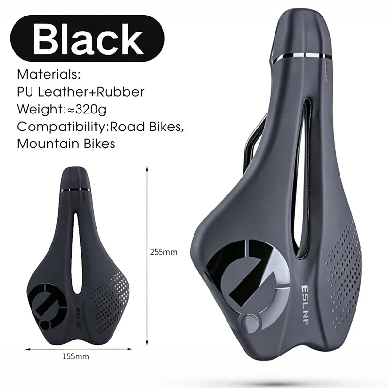 ESLNF Ultralight MTB Bike Saddle – Shock-Absorbing Bicycle Seat MTB Bike Saddle Nixie Black
