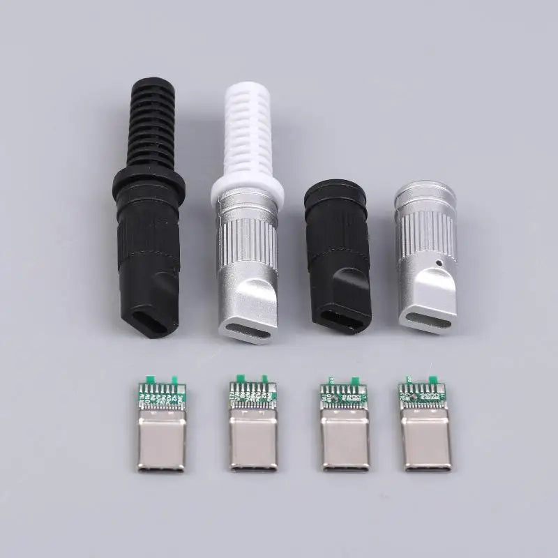 USB 3.1 24-Pin Type-C Male Solder Plug DIY Repair 2/5 Pack USB-C Solder Connector Nixie