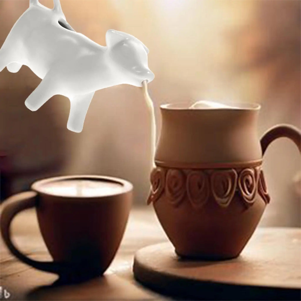 Cow Ceramic Creamer Jug – Milk, Syrup & Sauce Pourer Ceramic Creamer Pitcher Nixie