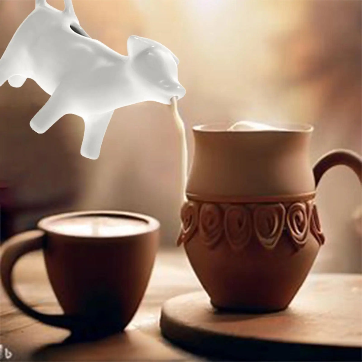 Cow Ceramic Creamer Jug – Milk, Syrup & Sauce Pourer Ceramic Creamer Pitcher Nixie