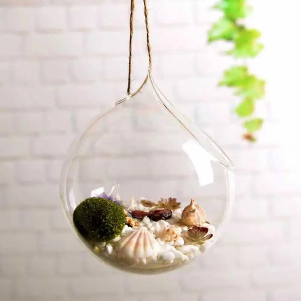 Hanging Glass Propagation Vase – Hydroponic Terrarium Planter Hanging Glass Planter Nixie