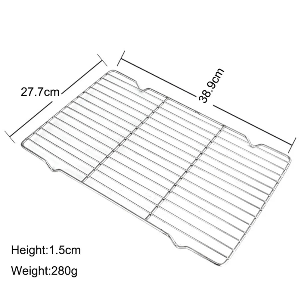 Stainless Steel Cooling Rack – Non-Stick BBQ & Baking Tray