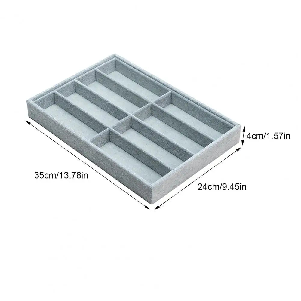 8-Grid Velvet Sunglasses & Jewelry Organizer Storage Tray Glasses Organizer Tray Nixie