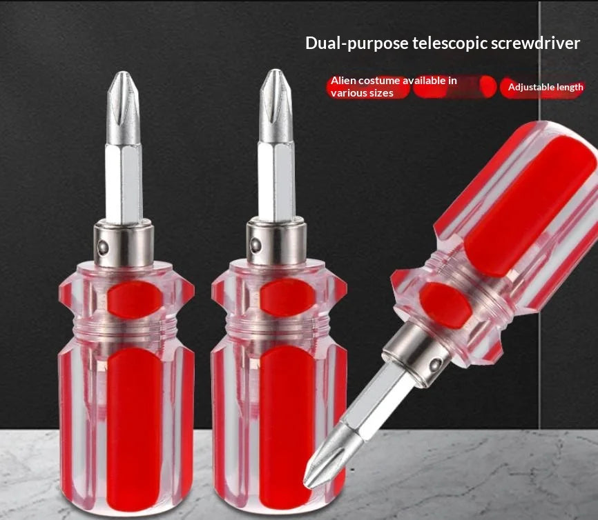 2-Piece Mini Stubby Screwdriver Set – Flat & Phillips Head Screwdriver Set Nixie one size