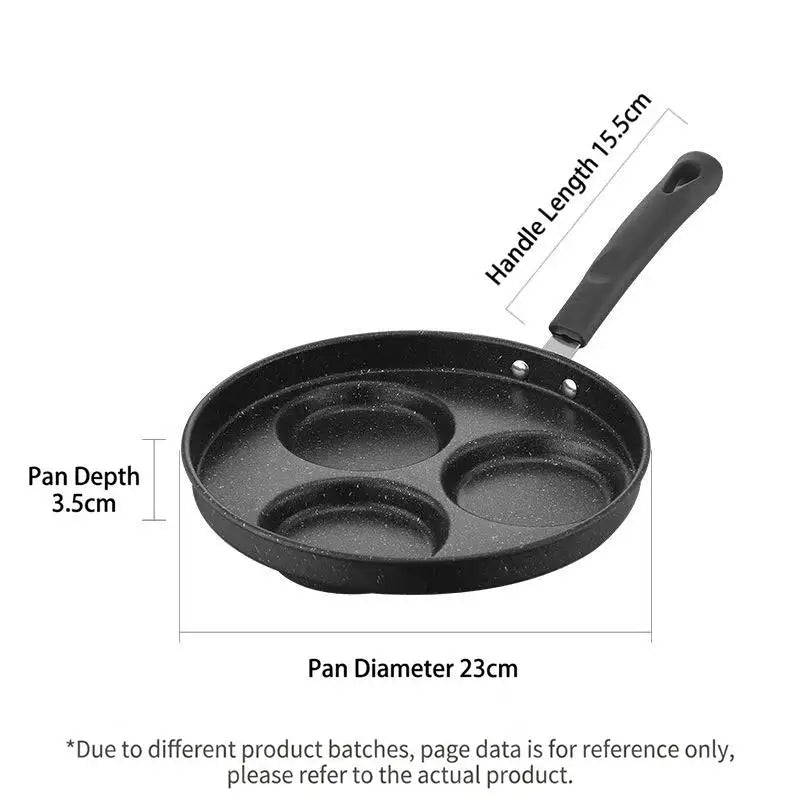 Nonstick Multi-Cavity Frying Pan 1/3/4/7 Hole Breakfast Pan Nonstick Breakfast Pan Nixie 3 hole