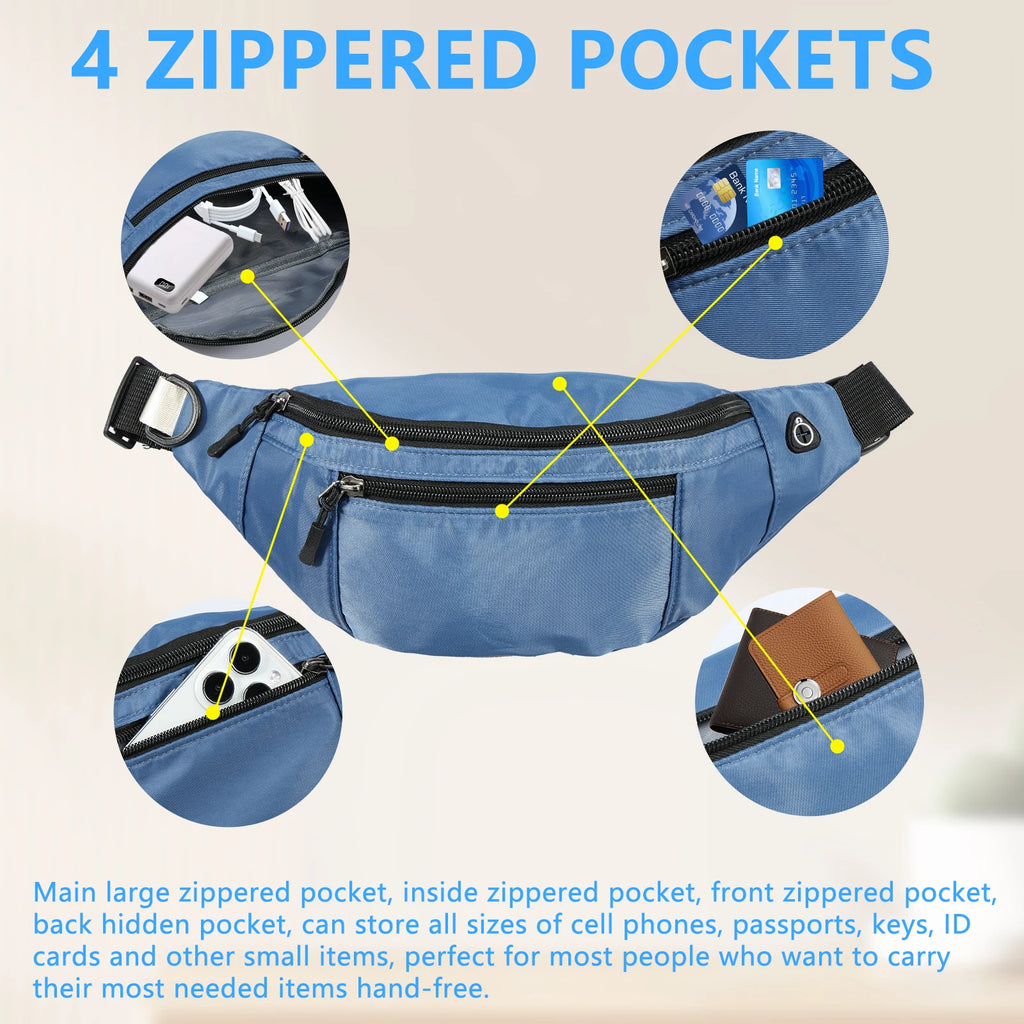 Waterproof Fanny Pack Crossbody Belt Bag for Travel & Hiking Crossbody Fanny Pack Nixie