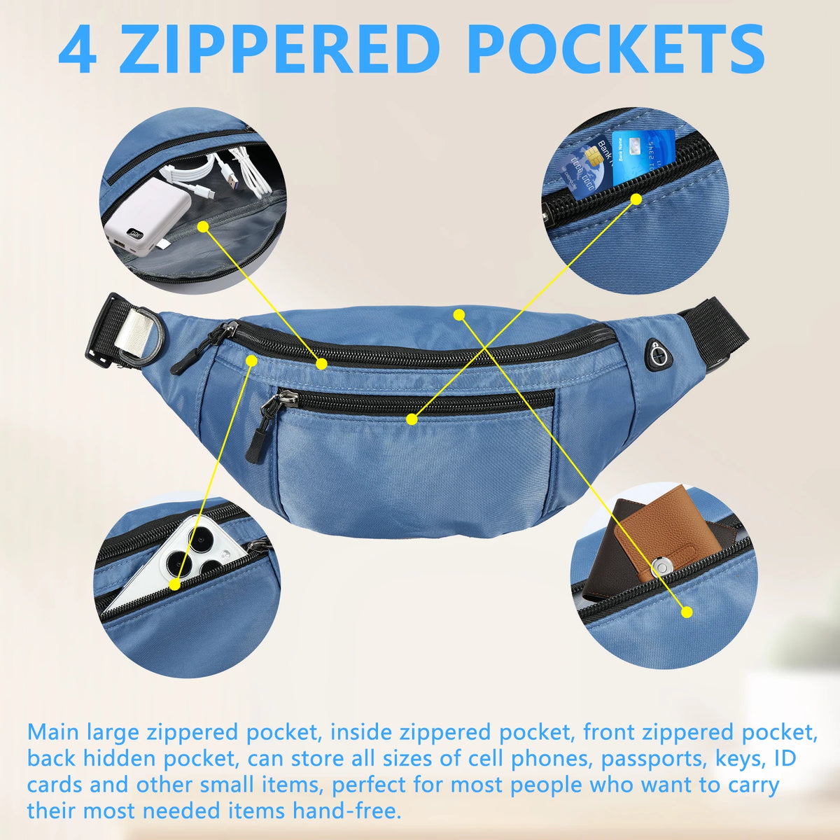 Waterproof Fanny Pack Crossbody Belt Bag for Travel & Hiking Crossbody Fanny Pack Nixie