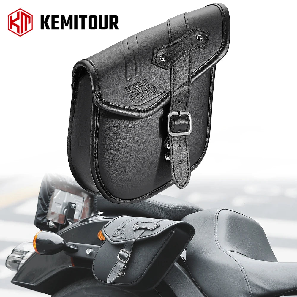 Retro PU Leather Motorcycle Saddlebag – Sportster Softail Dyna Motorcycle Saddlebag Nixie