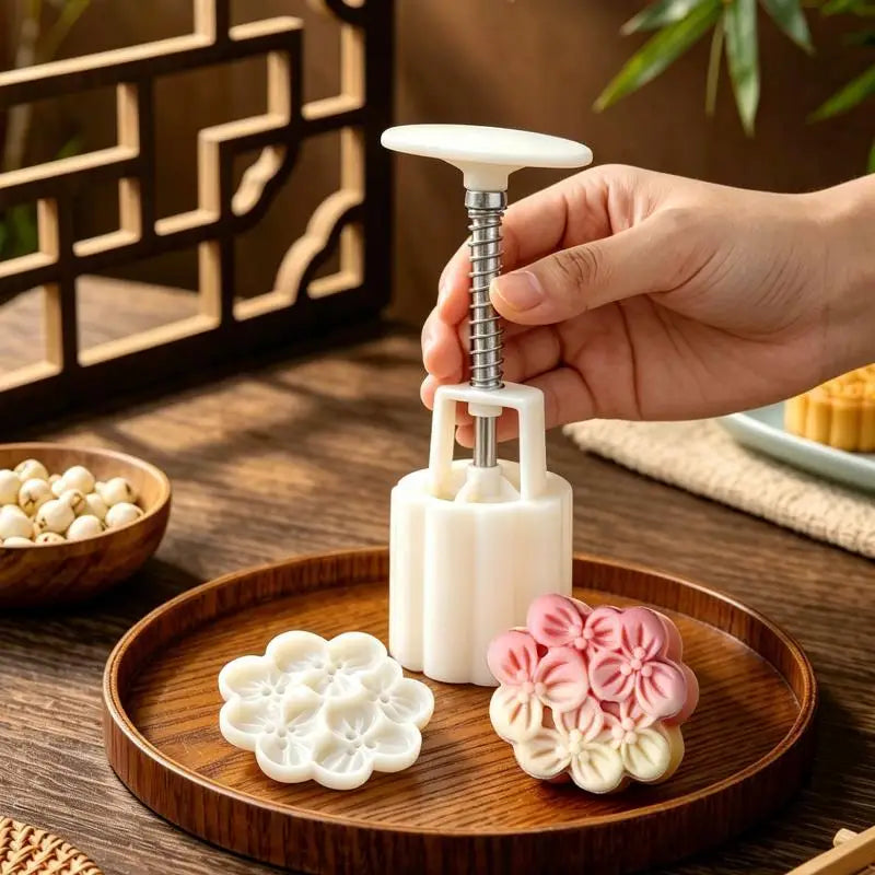 75g Mooncake Mold – 3D Peony Flower Press for DIY Baking Pastry Baking Mold Nixie