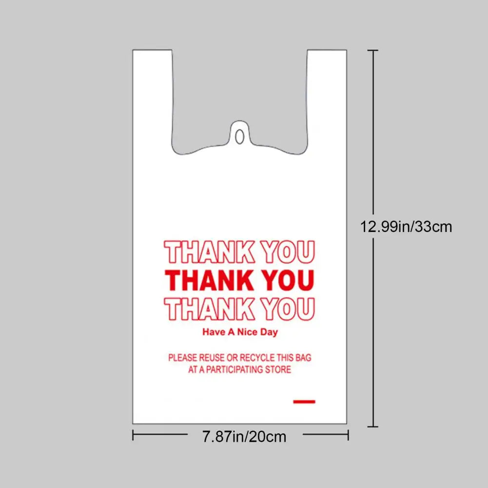 50Pcs Heavy Duty Plastic Grocery Bags with Handles – Thank You Plastic Shopping Bags Nixie