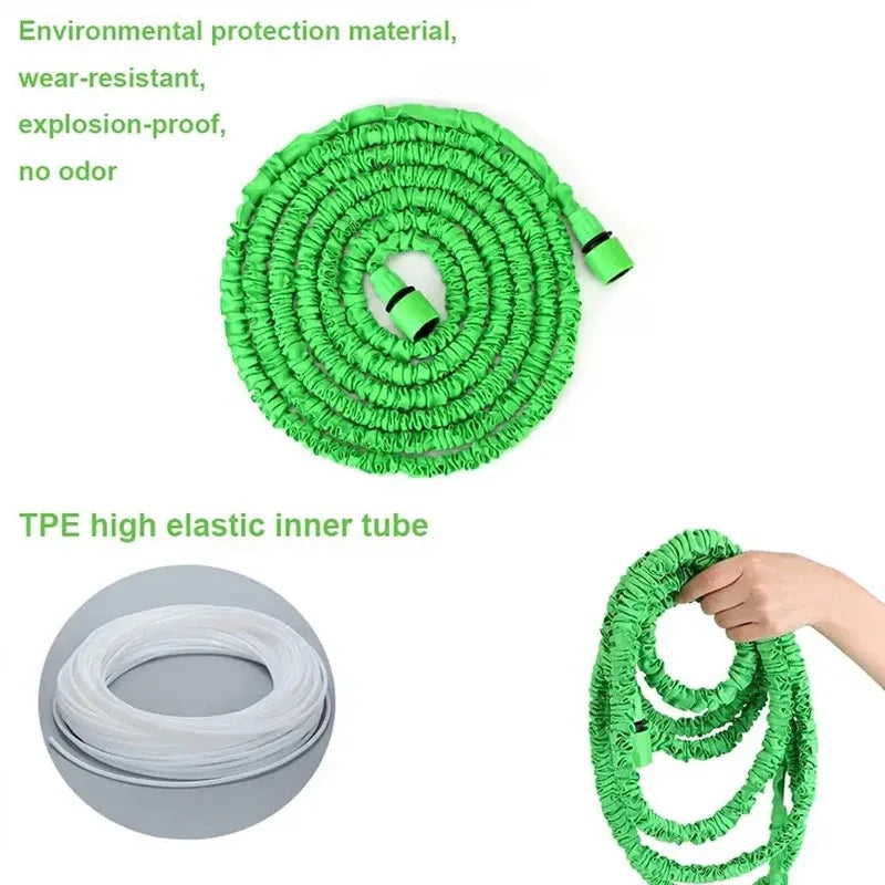 Expandable Garden Hose 25–200FT with High-Pressure Spray Gun Expandable Garden Hose Nixie