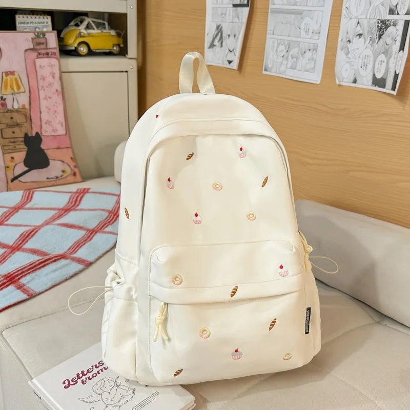 Japanese Cartoon Embroidered School Backpack – Large Capacity School Backpack Nixie