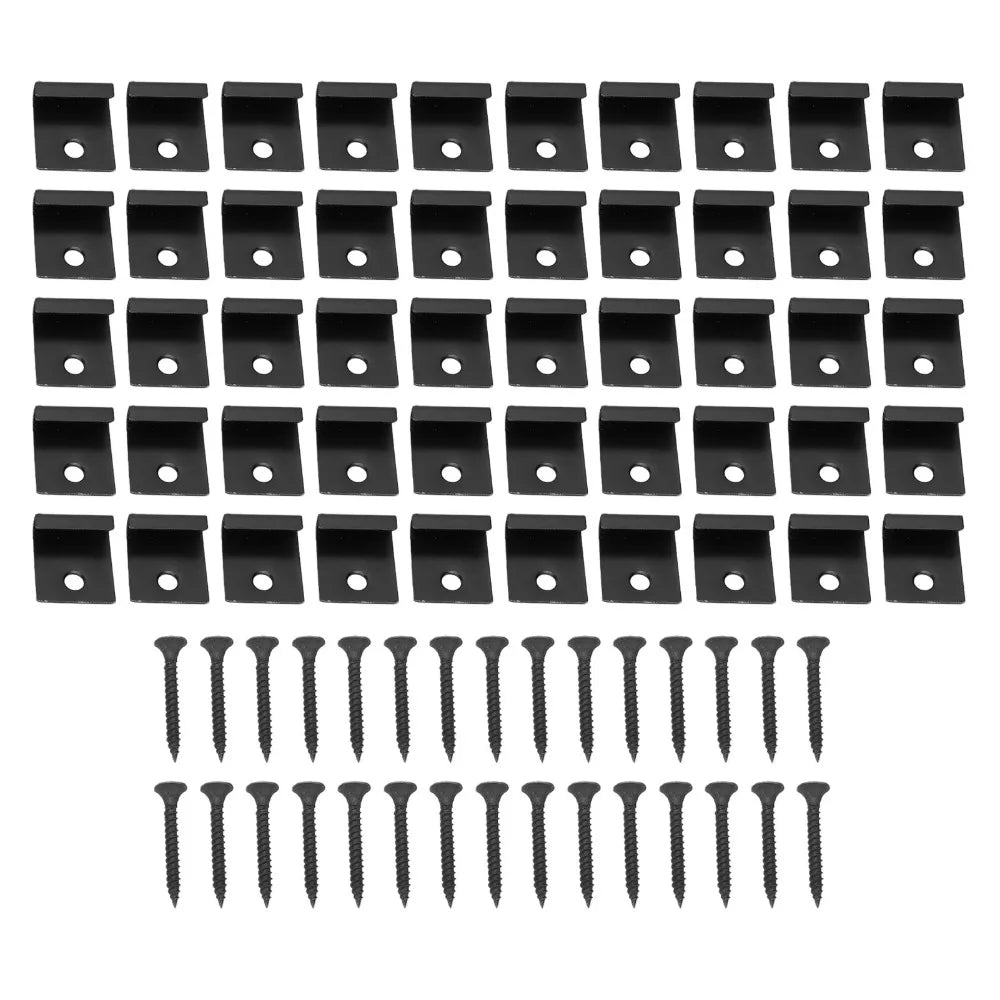 50pcs Hidden Stainless Steel Deck Starter Clips with Screws