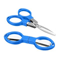 Stainless Steel Folding Scissors – Portable Travel Cutting Tool Folding Scissors Nixie Blue