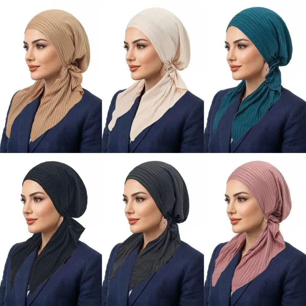 Women's Stretch Pre-Tied Turban Knit Breathable Head Wrap