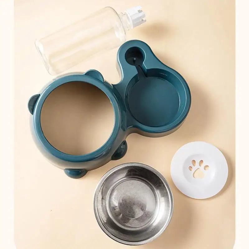 2-in-1 Pet Feeding Bowl & Auto Water Dispenser – BPA-Free Pet Feeding Set Nixie