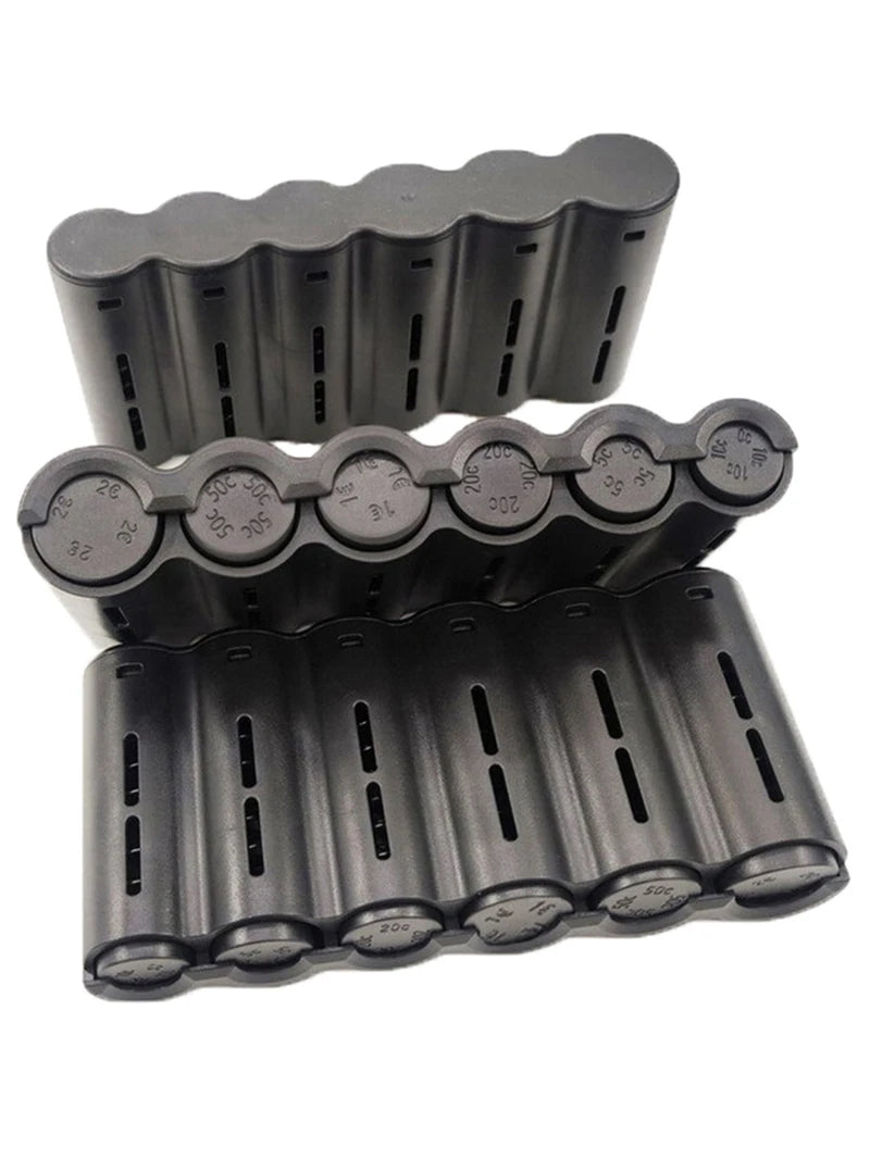 Portable 6-Slot Euro Coin Dispenser & Holder with Spring Coin Dispenser Holder Nixie