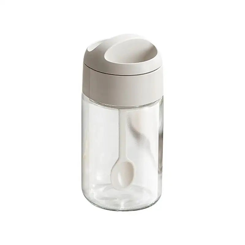 Airtight Glass Spice Jar with Spoon Lid – Moisture-Proof Glass Spice Jar Nixie
