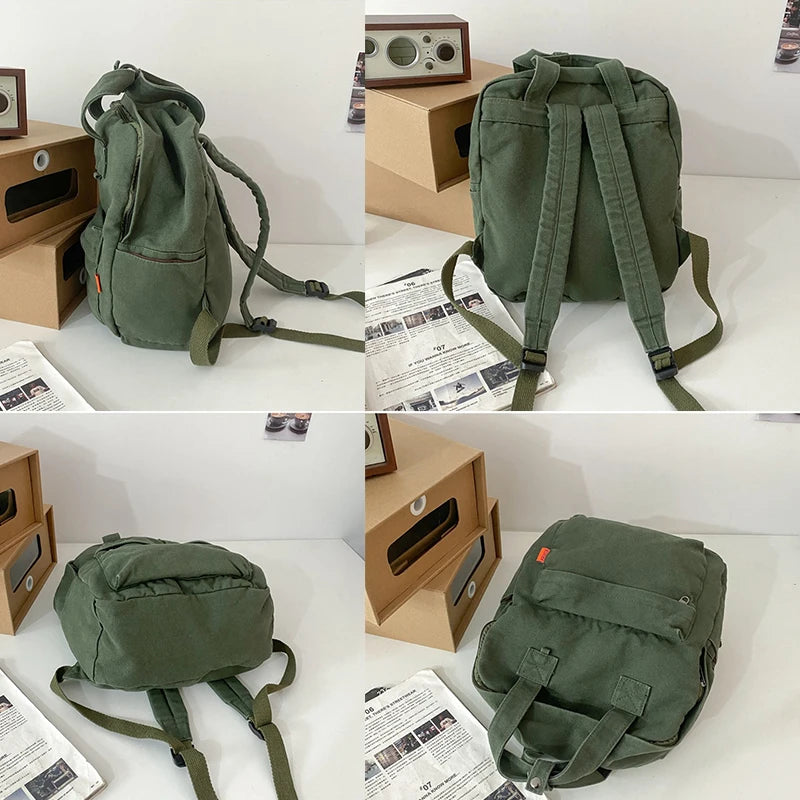 Nixie Large Canvas Laptop Backpack – Vintage Travel Daypack Canvas Backpack Nixie