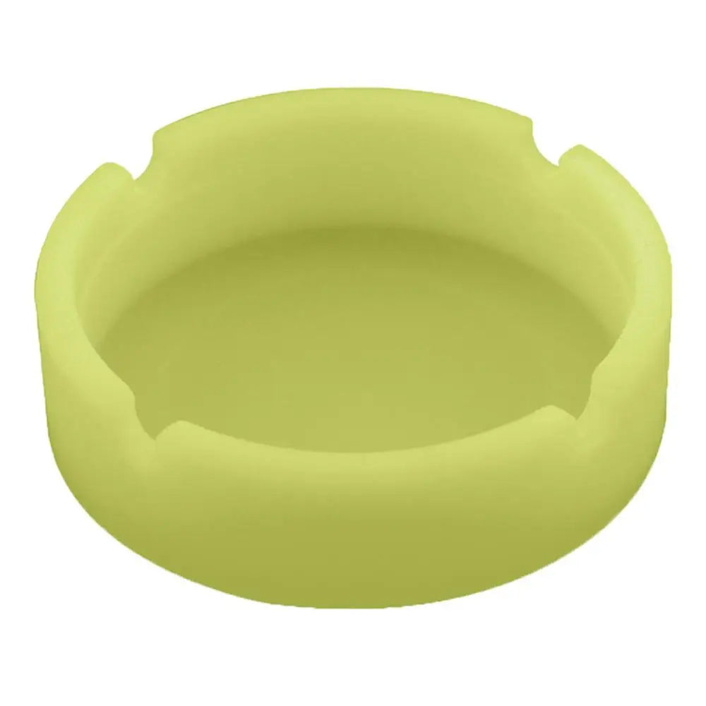 Portable Fluorescent Silicone Ashtray – Luminous Camouflage Round Silicone Ashtray Nixie b 8.3x2.3cm