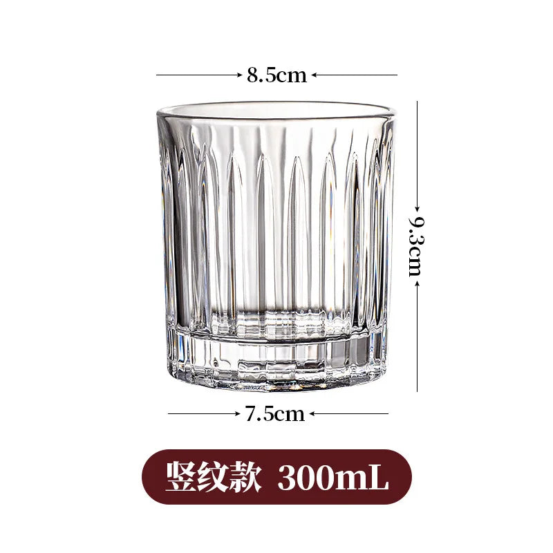 Rotating Spiral Crystal Whiskey Glass Tumbler 300ml | Nixie Crystal Whiskey Glass Nixie Pink 201-300ml