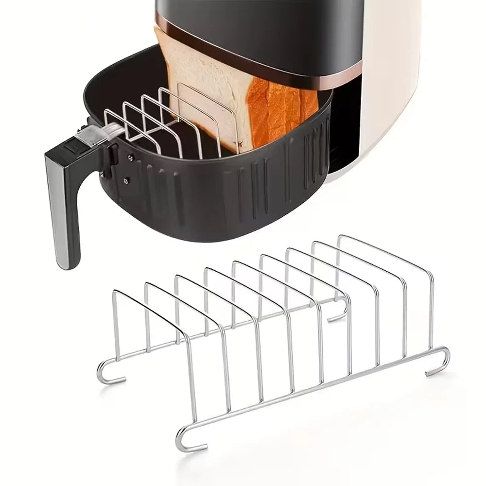 Stainless Steel Air Fryer Toast & Bread Rack – Dishwasher Safe Air Fryer Rack Nixie