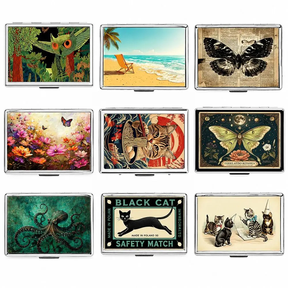 Vintage Metal Card Case | Multi-Function Business Card Holder