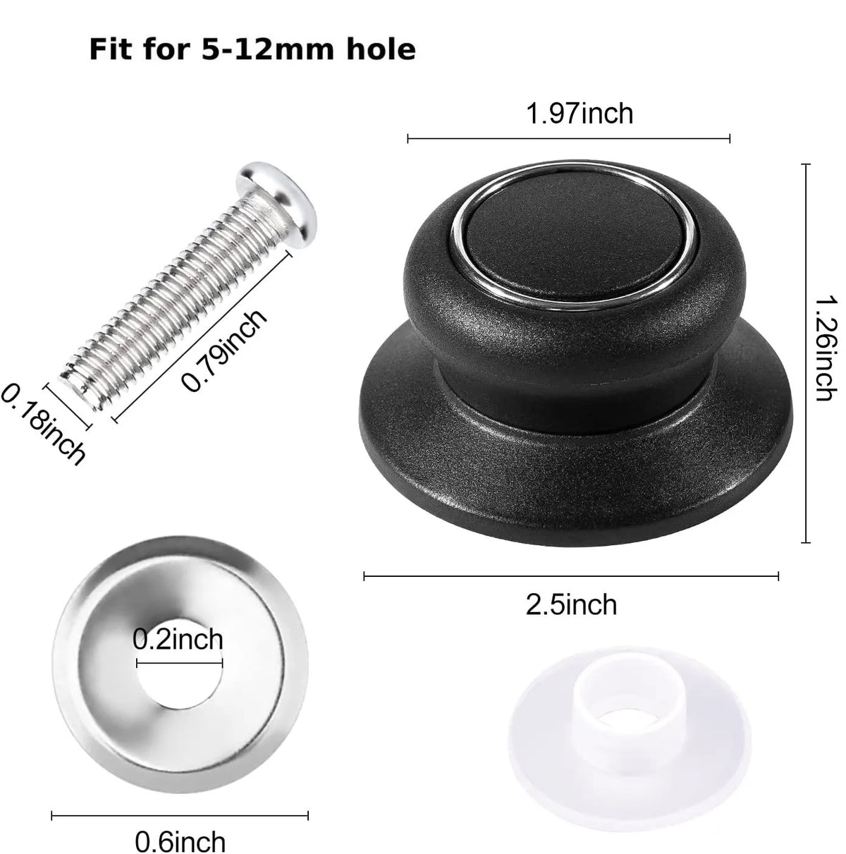 2pcs Universal Pot Lid Replacement Knob Handle | Cookware Cookware Lid Knob Nixie
