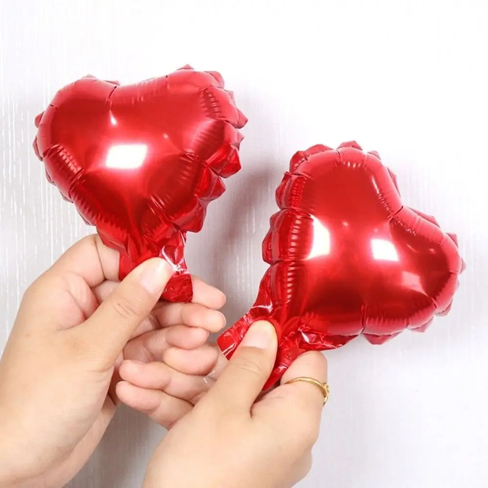 10pcs 5-Inch Heart Foil Balloons | Wedding & Party Décor Foil Party Balloons Nixie