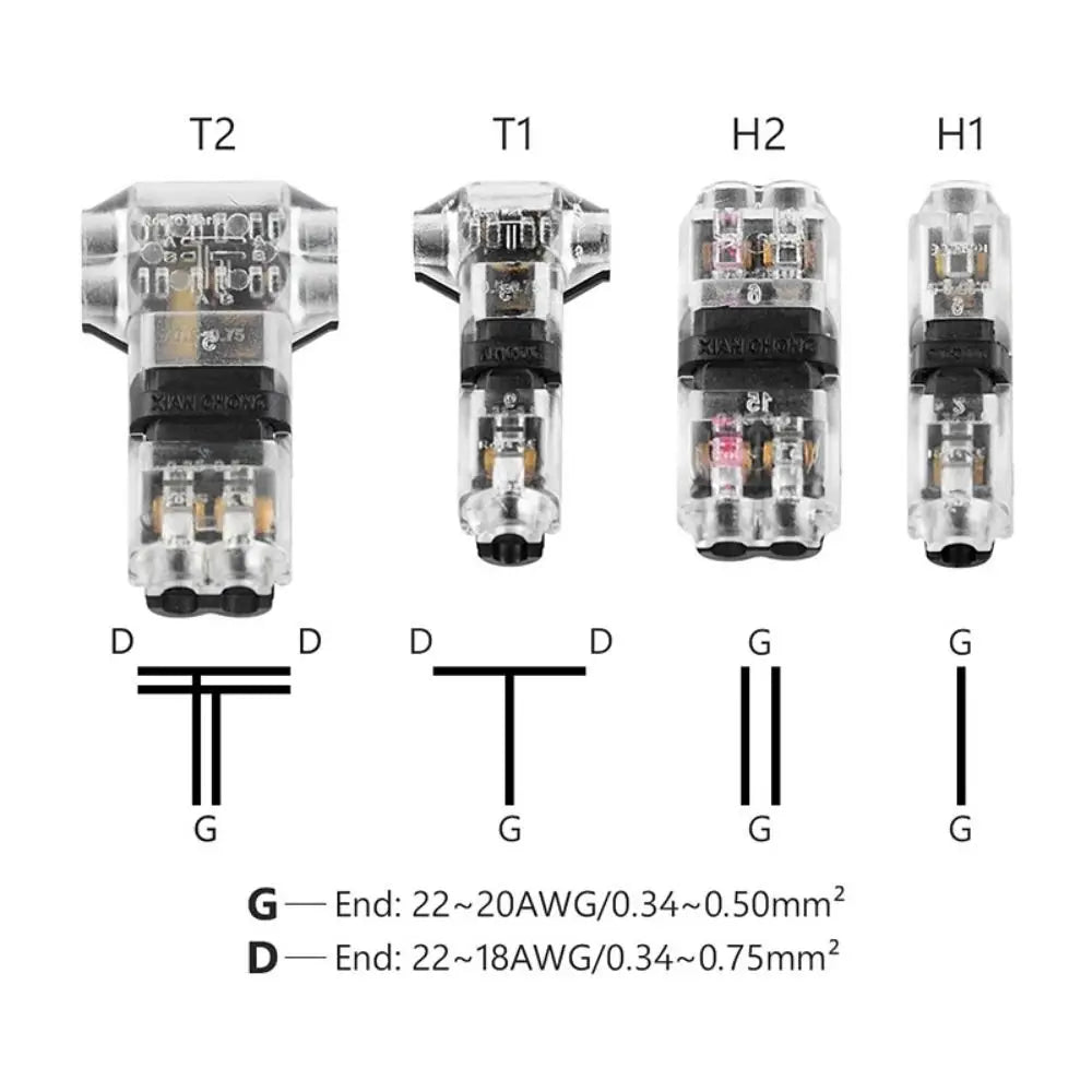 Quick Splice Wire Connector 8-22AWG Pluggable Crimp Terminal
