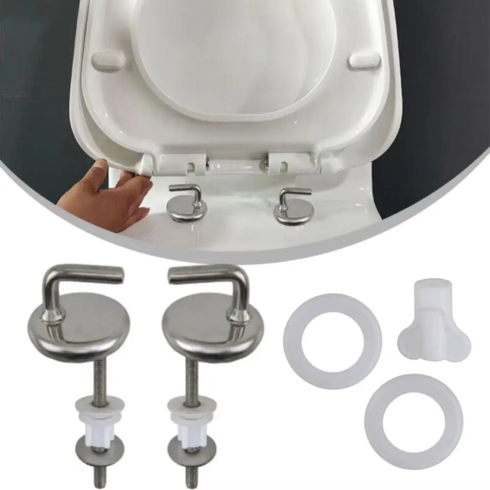 Stainless Steel Toilet Seat Hinge Kit – Universal Replacement Toilet Seat Hinge Nixie