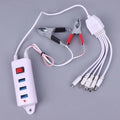 3-Port USB Clip Charger with Switch | Universal Phone Charger USB Clip Charger Nixie White