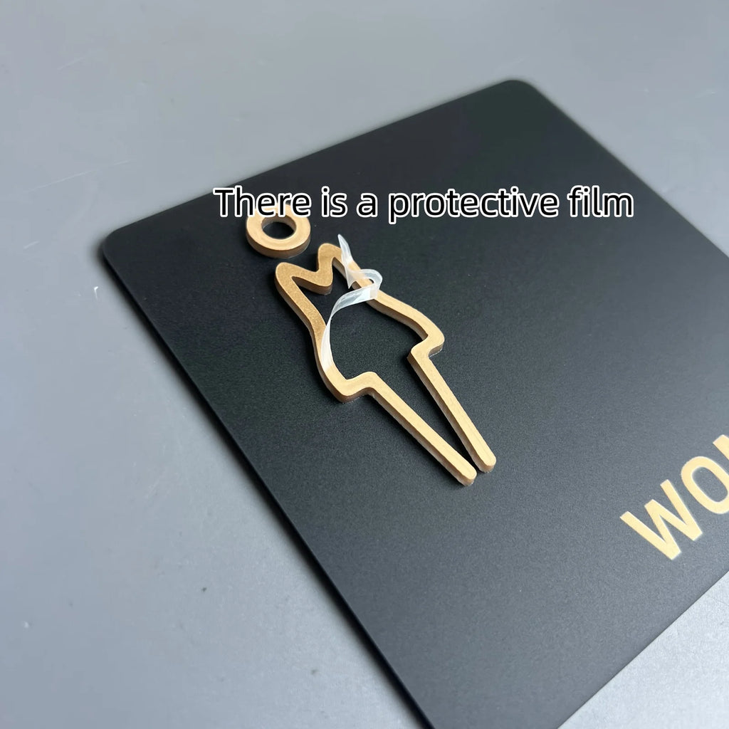 3D Acrylic Restroom Sign – Men's & Women's WC Door Indicator Restroom Door Sign Nixie