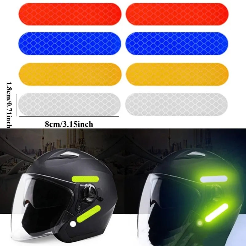 Reflective Stickers for Bike & Motorcycle Helmet – Waterproof Reflective Decal Stickers Nixie