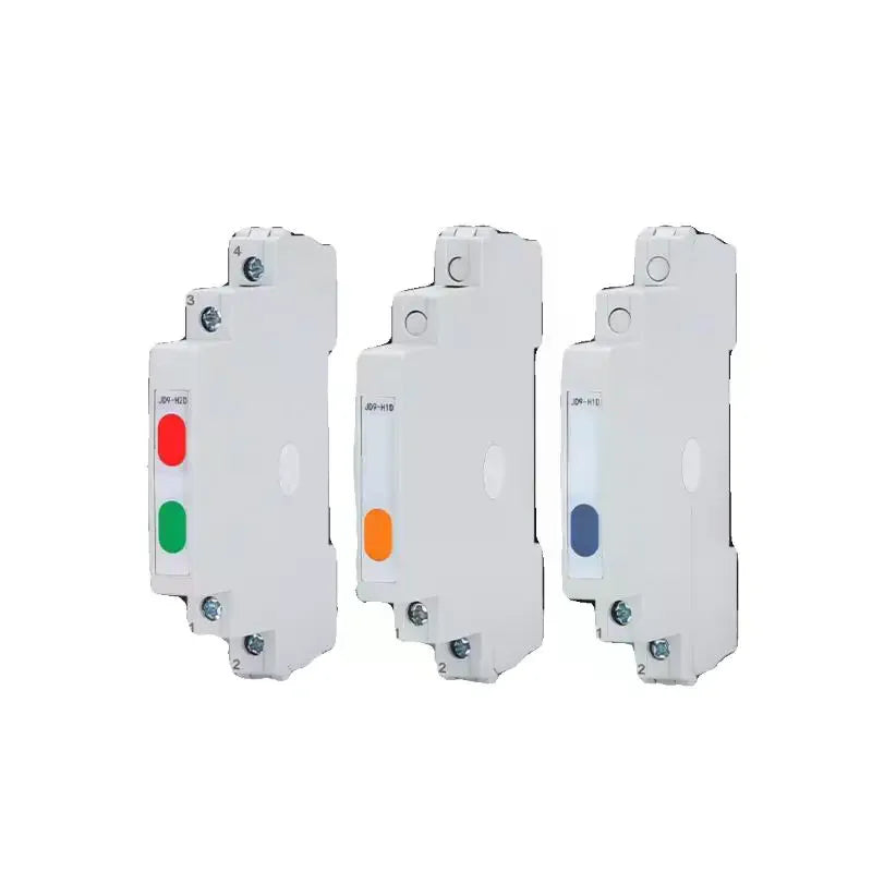 JD9 DIN Rail Indicator Light 24V–220V AC/DC Dual Color Signal DIN Rail Indicator Light Nixie