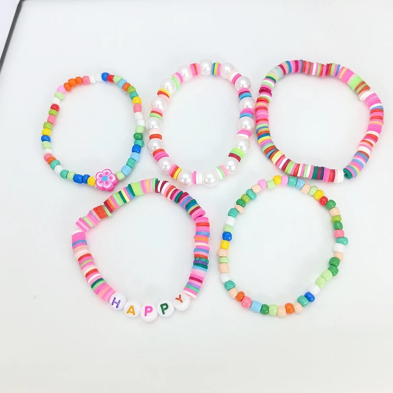 Kids Colorful Letter Beaded Bracelet – Stackable Fashion Jewelry