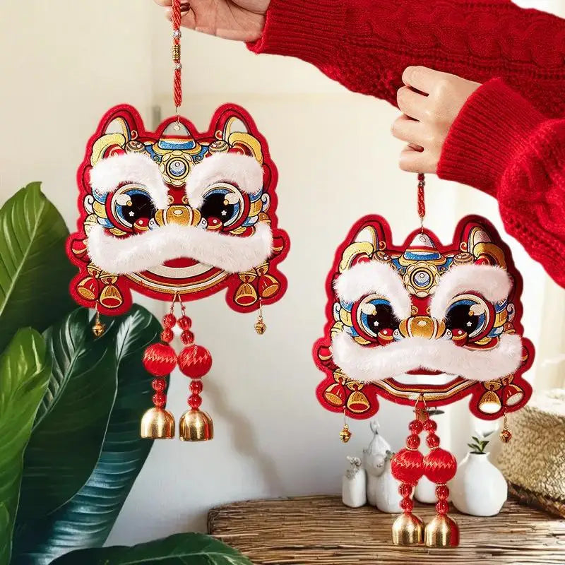 2026 Chinese New Year Horse Year Lion Dance Hanging Ornament Holiday Hanging Ornament Nixie