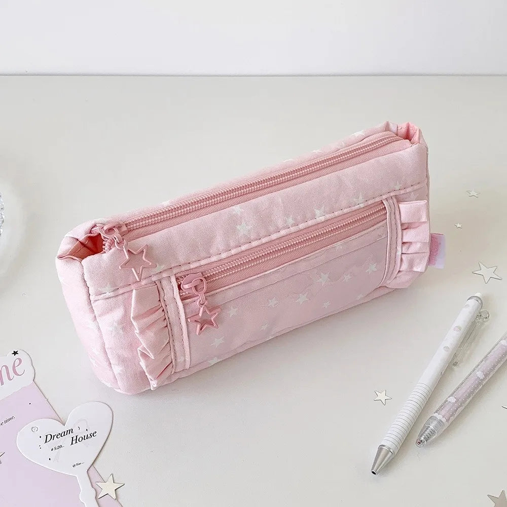 Transparent Pencil Case Large Capacity Badge Display Pen Bag